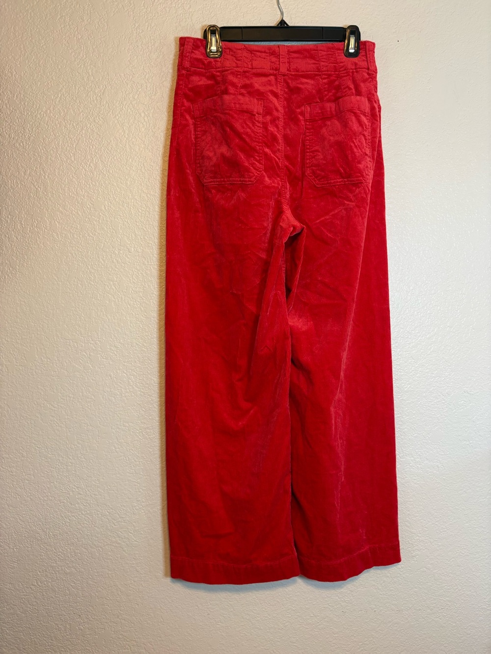 Anthropologie Maeve The Colette Cropped Wide-leg Corduroy Pants Red 29 Tall - Picture 3 of 13